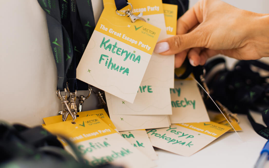 Vector employee name tags
