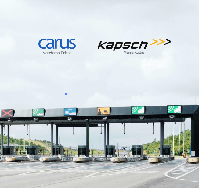 Bespoke bridge gate system Carus and Kapsch logo