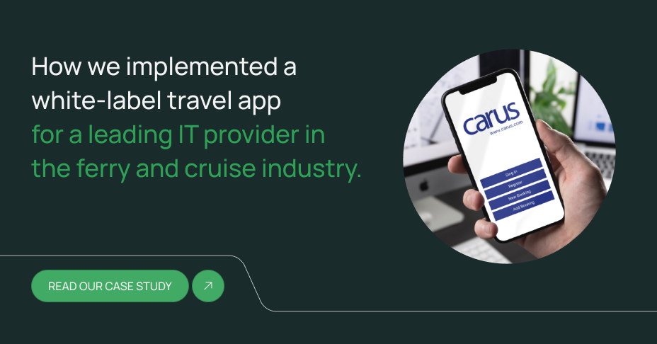 Carus travel app graphic