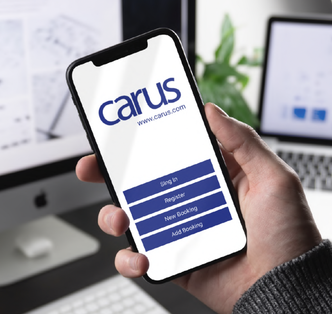 Carus app on mobile phone